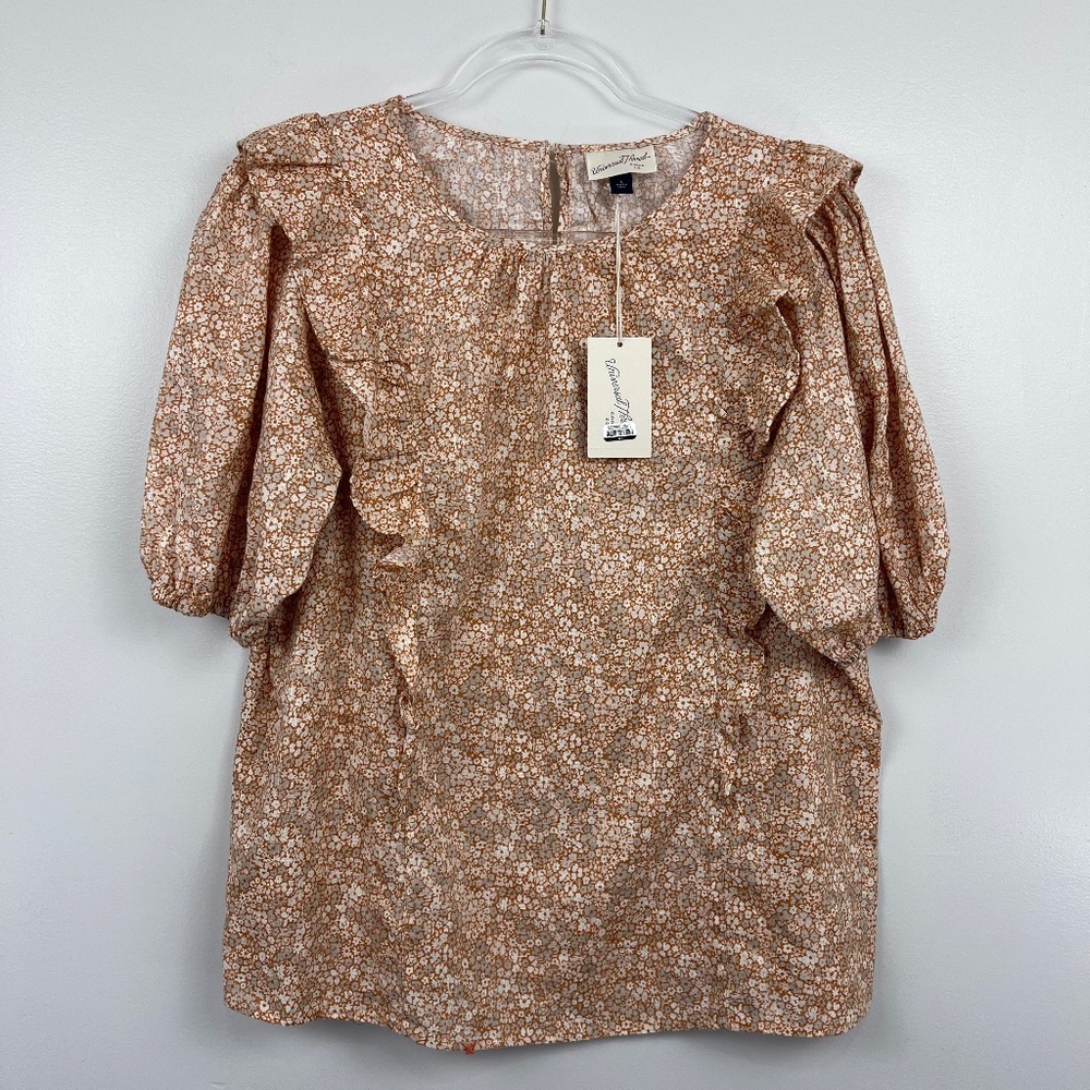 Universal Thread Yellow Floral Top Sz L
